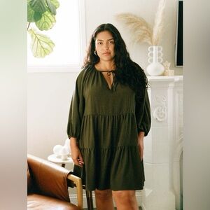 Whimsy + Row Phoenix Dress in Green Gingham